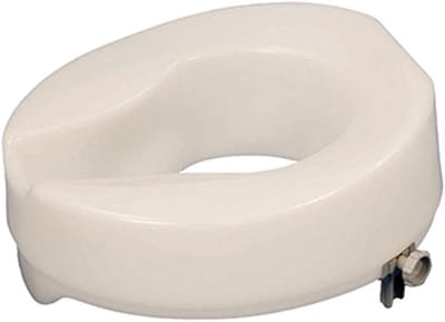 Verhoogd Toiletzitting - Toiletverhoger - Zelfstandig Toiletgebruik - Eenvoudige Bevestiging - 10 cm Hoog - Wit