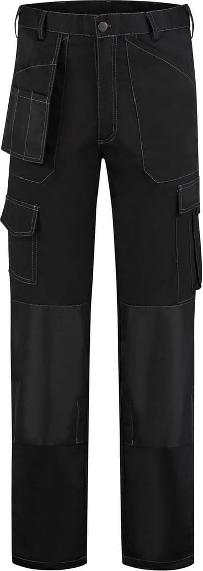 EM Workwear Werkbroek Oxford pol/kat Zwart - Maat 42
