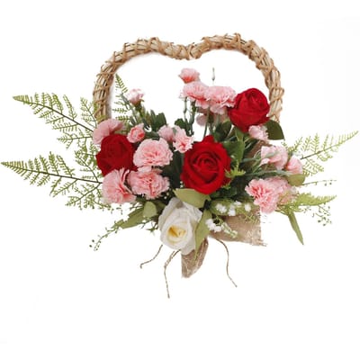 Lente Tulpen Rode Rozen Anjers Liefde Kransen Wandhanger Deurdecoratie Valentijnsdag beige