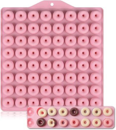 Siliconen Chocolade Vormen Extra Kleine Mini Ronde Donuts Vorm Anti-aanbak Bonbonvorm Chocoladevorm Bakvorm 3D Snoep Vormen voor Plezier in het Creëren van een Keuken