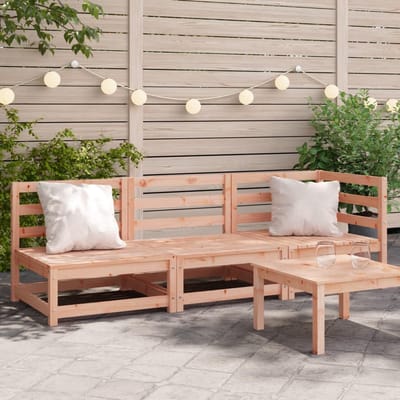 Tuinbank 3-zits - Buitenbank Hout - Ontspannen in Tuin - Modulair Ontwerp - 210x70x67 cm - Natuurlijk Hout