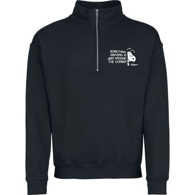 Peanuts Sweatshirts - Snoopy - Something Amazing is Just Around the Corner - Trui met rits - S tot 3XL - voor Mannen - zwart