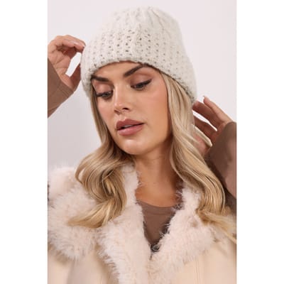 Yours Naturelbruine Kabelgebreide Beaniemutssize One Size