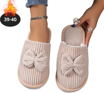 Nivard Warme Pantoffels - Sloffen - Slippers - Dames - Heren - Pluche - Maat 39-40 - Grijs