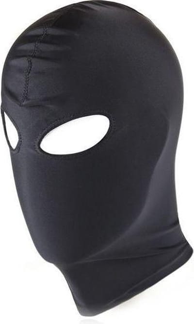 Kiotos - Zwarte BDSM Hood - Spandex Met Oogopeningen