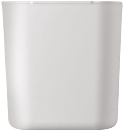Bureaumand met deksel - Mini prullenbak - Netjes werken - Geurvrij afvalbeheer - 12.5 cm - Wit