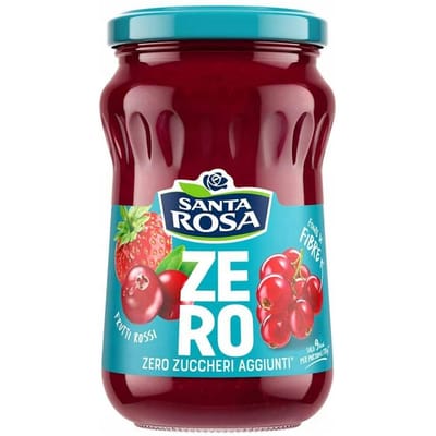Santa Rosa Rood Fruit Jam Nul Suiker Vrij 300g Italiaans