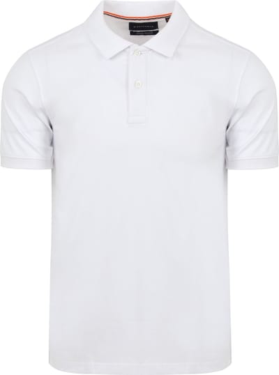 Suitable Cas Polo Wit - Maat 3XL - Heren - Polo shirt Heren met Korte mouw