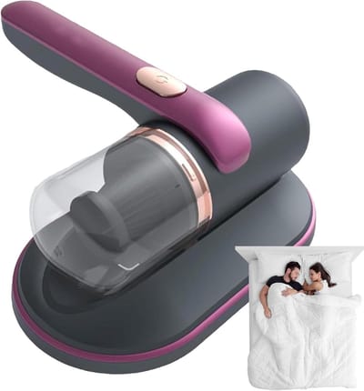 Draadloze Handstofzuiger - Compact Apparaat - Snelle Schoonmaak - Krachtige Zuigkracht 10 kPa - 26x26x8 cm - Paars