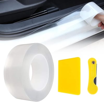 Lakbeschermingsfolie voor auto, 5 cm x 10 m, lakbeschermingsfolie, transparant, steenslagbeschermingsfolie, lakbescherming, fietsframe, zelfklevende beschermingsfolie voor auto, framebeschermingsfolie