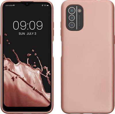 kwmobile telefoonhoesje geschikt voor Nokia G21 / G11 - Hoesje voor smartphone - Back cover in metallic roségoud