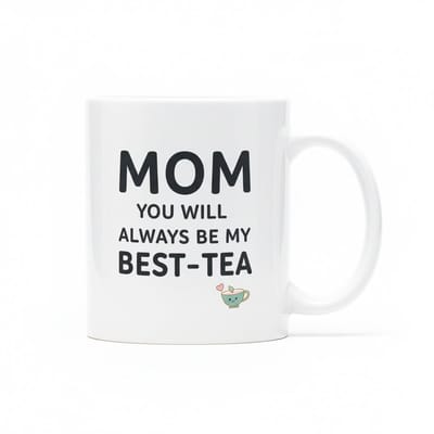 Mama Best-Tea Mok 330ml – “Mom, You Will Always Be My Best-Tea” – Schattig Cadeau voor Moeders, Verjaardag & Moederdag