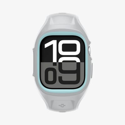 Spigen Liquid Air Pro - Hoesje en Bandje Geschikt voor Apple Watch 11/10 46MM - Bumper Case met Ingebouwde Strap - Grijs