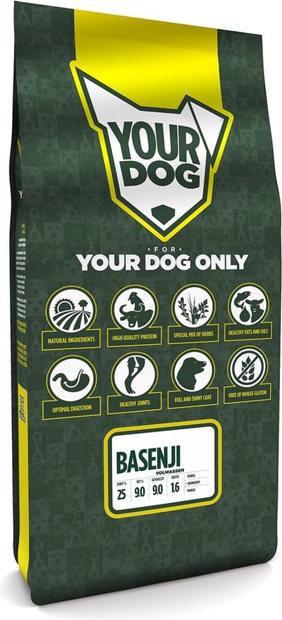Yourdog Basenji Rasspecifiek Adult Hondenvoer 12kg | Hondenbrokken