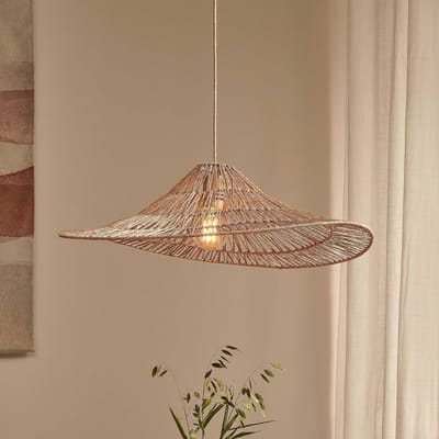 GOOD&MOJO Hanglamp Cuzco - Naturel - 65x65x20cm - Scandinavisch - Hanglampen Eetkamer, Slaapkamer, Woonkamer