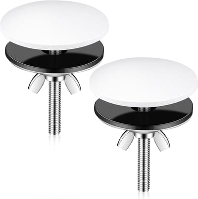 Deksel Kraangat Geborsteld Messing - Afdekking voor Gootsteen en Wastafel Gaten - 2 Stuks 5.1cm Keukengat Dekplaat - Geschikt voor openingen van 12–48 mm