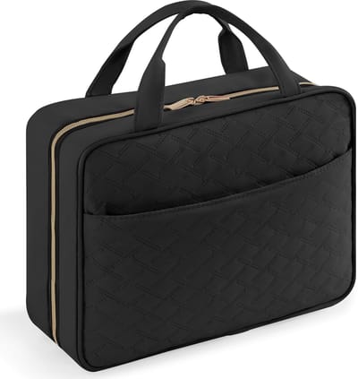 Dailygoody - Reistoilettas - Grote Make-uptas Organizer - Zwart - Transparante Toilettas - Reisbenodigdheden - Geschikt voor Dames - Grote Formaat