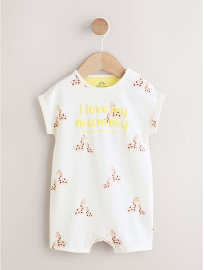 Next - Pasgeboren unisex - Jersey babyrompertje - Wit