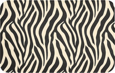 Badmat 80x50 cm - Antislip - Zebra - Print - Klassiek - Zwart - Badmatten voor badkamer - Badkamermat - Douchemat - Badkamer mat