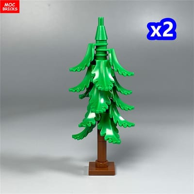 MOC Blokken Plant Winterboom Struik Den Bouwsteen Stad Straat Huis Hut Scène Versiering Kind Speelgoed Cadeau