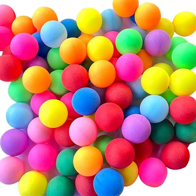 Set van 30 kleurrijke tafeltennisballen - 40 mm kunststof voor beginners en feesten