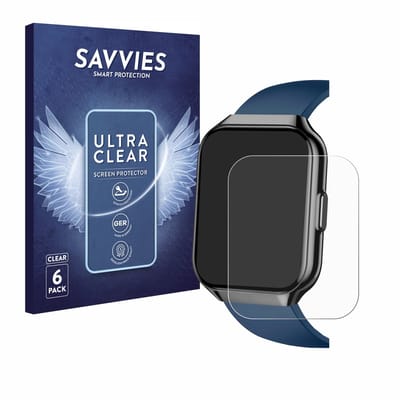Savvies - Screenprotector voor QCOQ P98 1.96" - Folie Beschermfolie transparant 6 Stuks