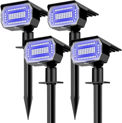 Set van 4 Solar LED Buitenlampen met Bewegingssensor en 3 Modi