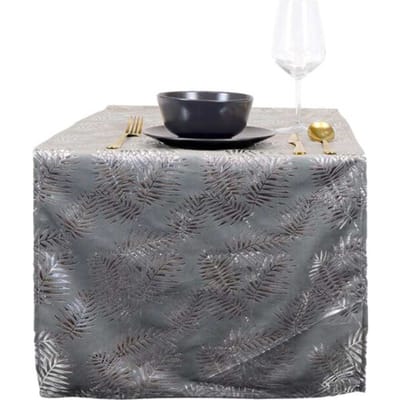 Unique Living | tafelloper sid 45x150cm dark grey