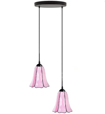 Tiffany Kroonluchter Liseron Pink 2 - Art Deco Trade