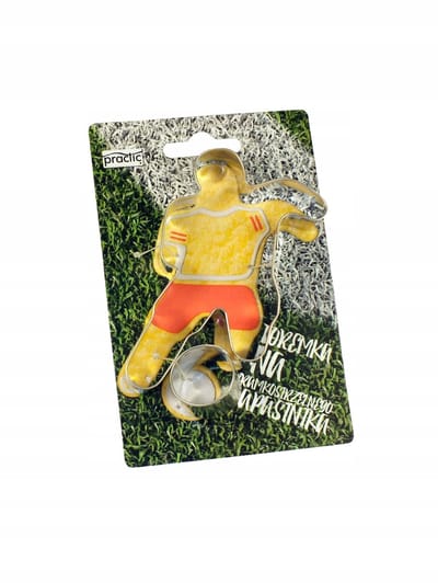 Voetbal Koekjesvorm - Bakvorm Voetballer Metaal 14x9cm