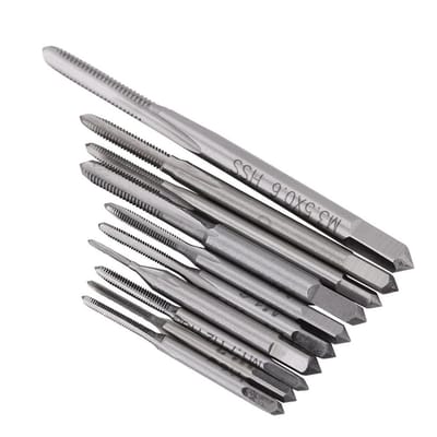 Dailygoods- Tap Boren Set 10 Stuks - Handkranen - Snelstaal - M1 tot M3.5 - Hittebestendig - Duurzaam en slijtvast - Schroefdraadkranen