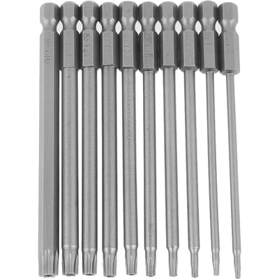 10 stuks 100 mm 14 inch zeskantschacht S2 stalen sterkop boorschroevendraaier BST bitsset