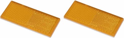ProPlus Zelfklevende rechthoekige reflectoren - oranje - 85 x 40 mm - 2 stuks