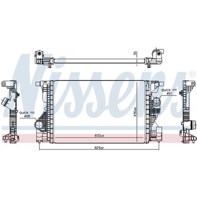 Lage-temperatuurRadiator, laadluchtRadiator NISSENS 961559