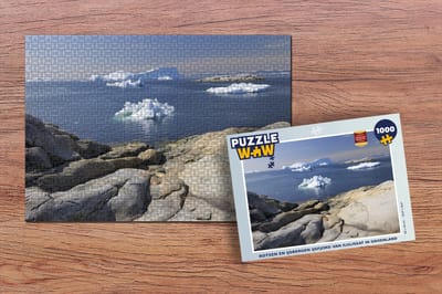 Puzzel Rotsen en ijsbergen IJsfjord van Ilulissat in Groenland - Legpuzzel - Puzzel 1000 stukjes volwassenen