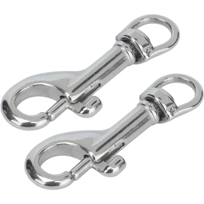 2 Stuks Enkelvoudige Bouten Haak 316 Roestvrijstalen Bouten Snap Roterende Haken voor Hondenhalsband 65mm white