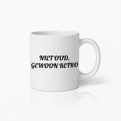 Niet Oud Gewoon Retro Mok – Grappige Vintage Koffiebeker voor Retro Liefhebbers