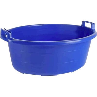 Lockweiler Bak ovaal 75 cm/60 L blauw staande handgrepen