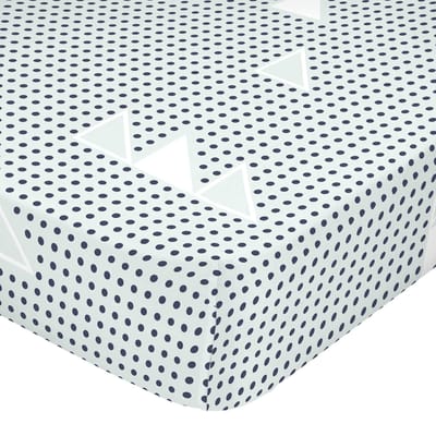 Hoeslaken Geo Dot | Blanc
