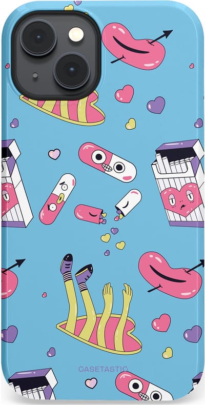 Casetastic Hoesje Geschikt voor Apple iPhone 14 Plus Magsafe - Stijlvolle Beschermende Duo-layer Case - Liefdespil
