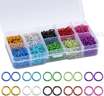 2250 stuks jump ringen, open jump ringen, 6 mm aluminium splitringen, ongesoldeerde O-ring, 10 kleuren open springringen, meerkleurige kettingringen voor oorbellen, halskettingen, sieraden,