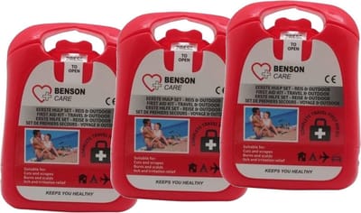 3x EHBO reiskit / compacte eerste hulp verbanddoos - outdoor / reis - verbanddoos / first aid kit