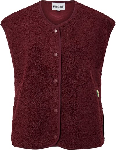 PIECES - PCKATTY TEDDY VEST NOOS BC - Dames - Gewatteerde jassen