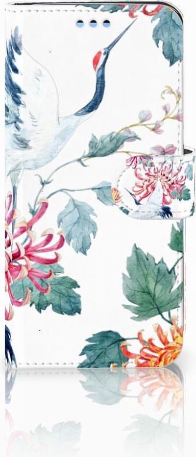 Samsung Galaxy S9 Telefoonhoesje met Pasjes Bird Flowers