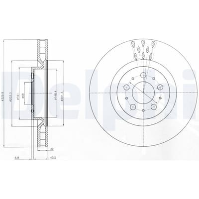 Remschijf DELPHI BG4305C
