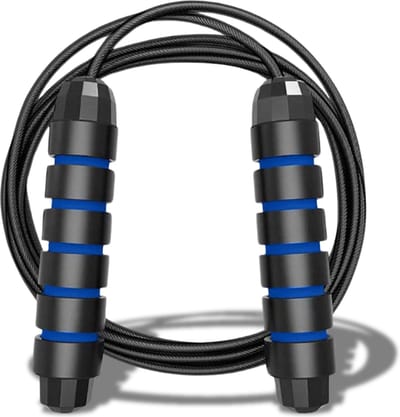 AJ-Sports Springtouw - Springtouw volwassenen - Speedrope - Jump rope - Fitness - Boksen - Krachttraining - Verstelbaar - Blauw