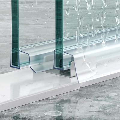 Douchedeur Afdichting - Waterkerende Strip - Douche Lekken Stoppen - Eenvoudige Installatie - 2x 91 cm - Transparant