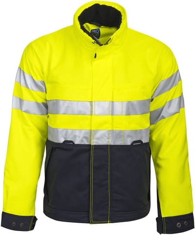 ProJob 6407 SIGNALISATIE VEST EN ISO 20471 KLASSE 3 GEVOERD 646407 - Geel/Zwart - 4XL