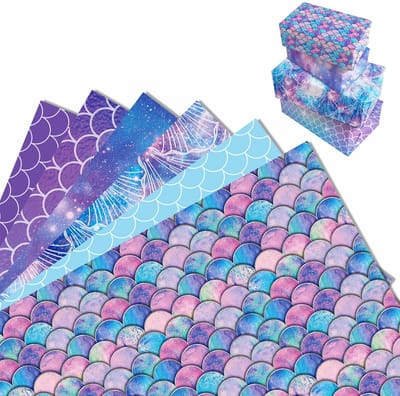Dailygoods- Cadeaupapier 12 vellen - Zeemeermin Design - Onderwater Thema - Verjaardag Decoratie - Perfect voor Kinderen - 68 x 50 cm - Inpakpapier