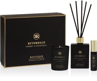 Riverdale - Geschenkset - Forest & Patchouli - Small - Zwart - Geurstokjes, geurkaars en huisparfum